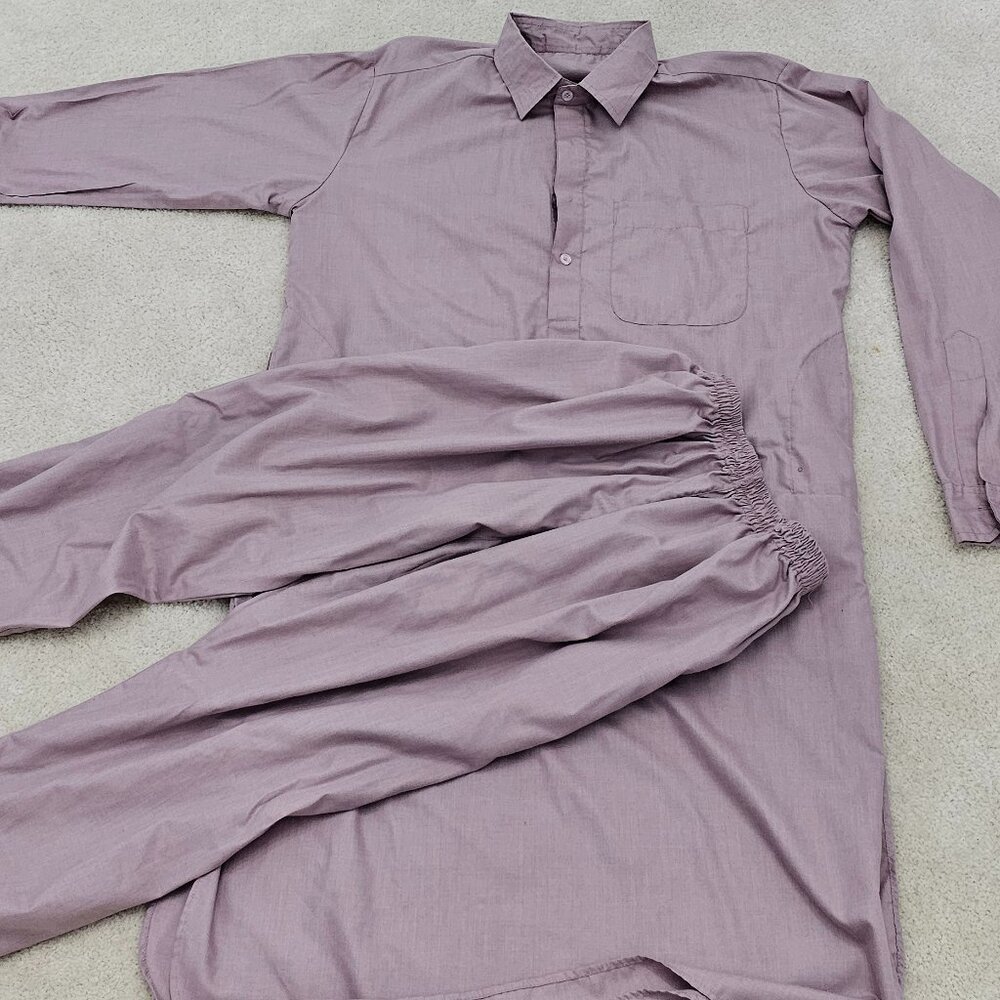 Men's Pink Kurtha and Pajama set - Complete top and pant's set